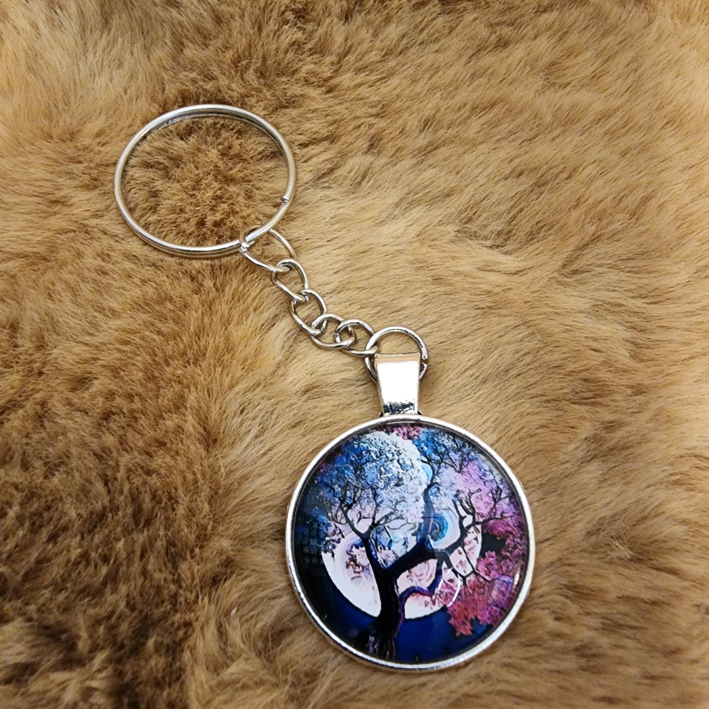 Glass Tree of Life Keychain