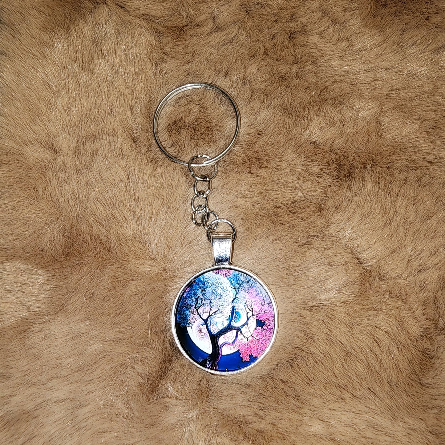 Glass Tree of Life Keychain