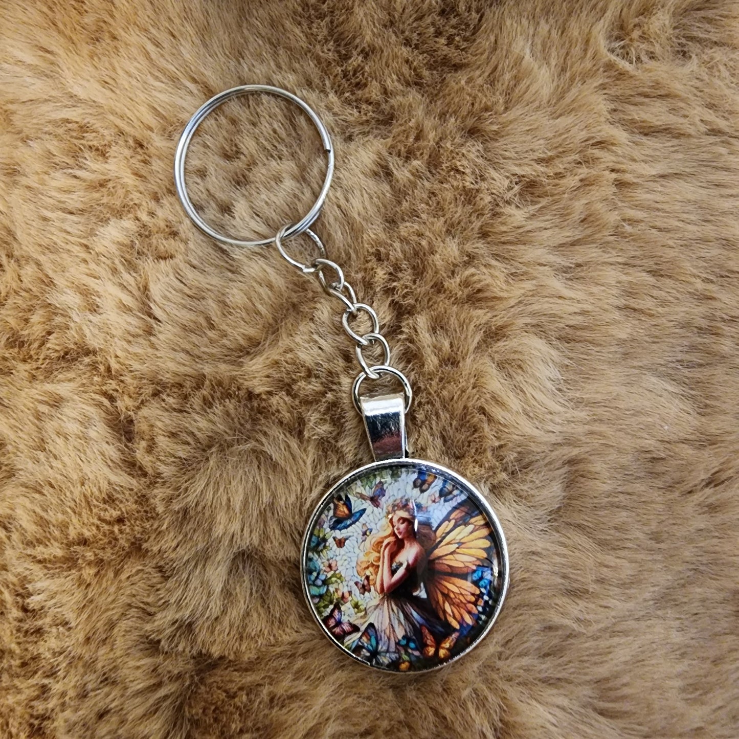 Glass Fairy Keychain