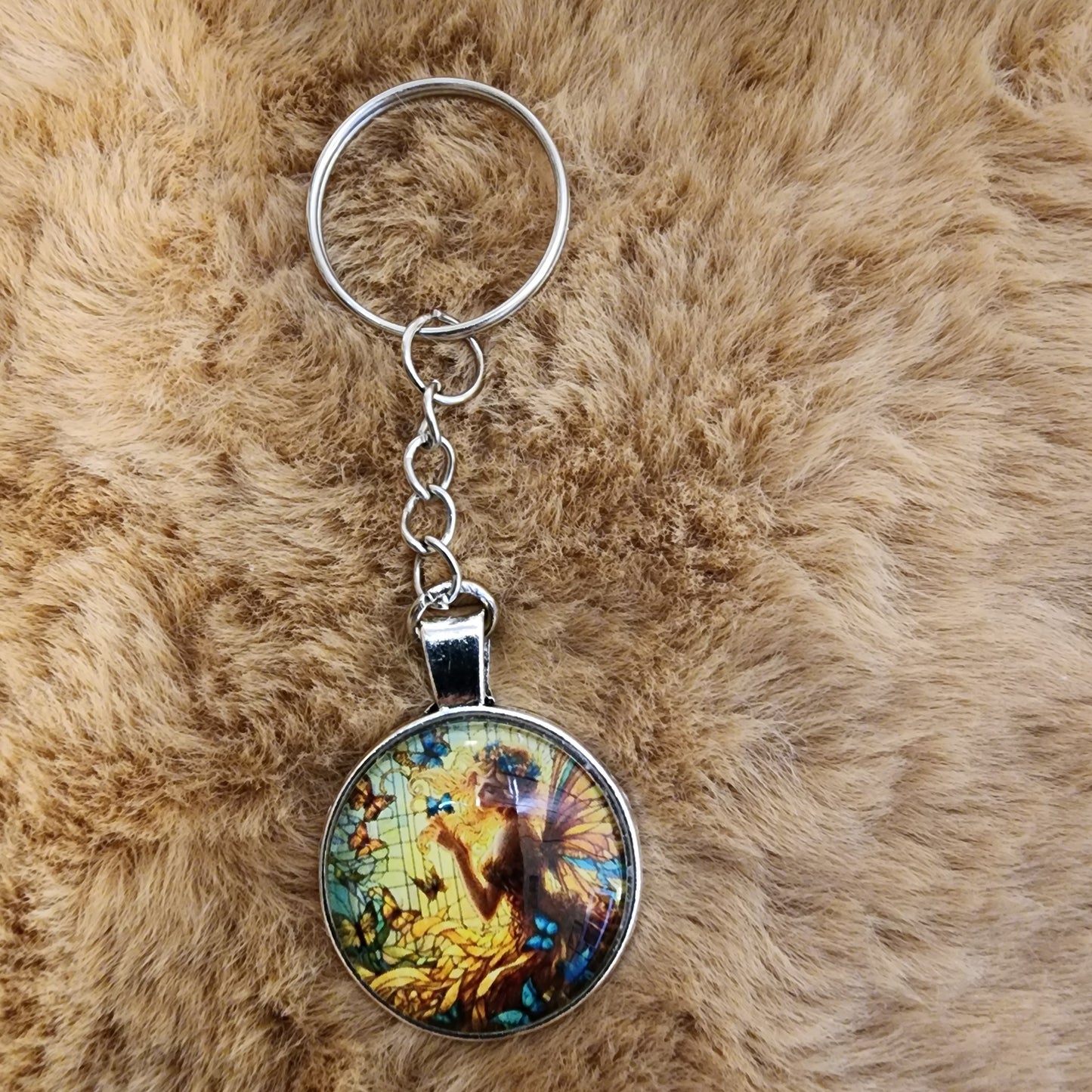 Glass Fairy Keychain