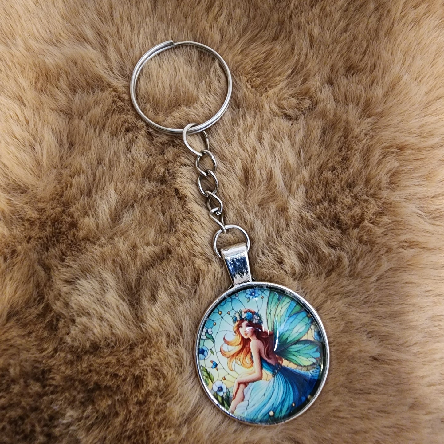 Glass Fairy Keychain