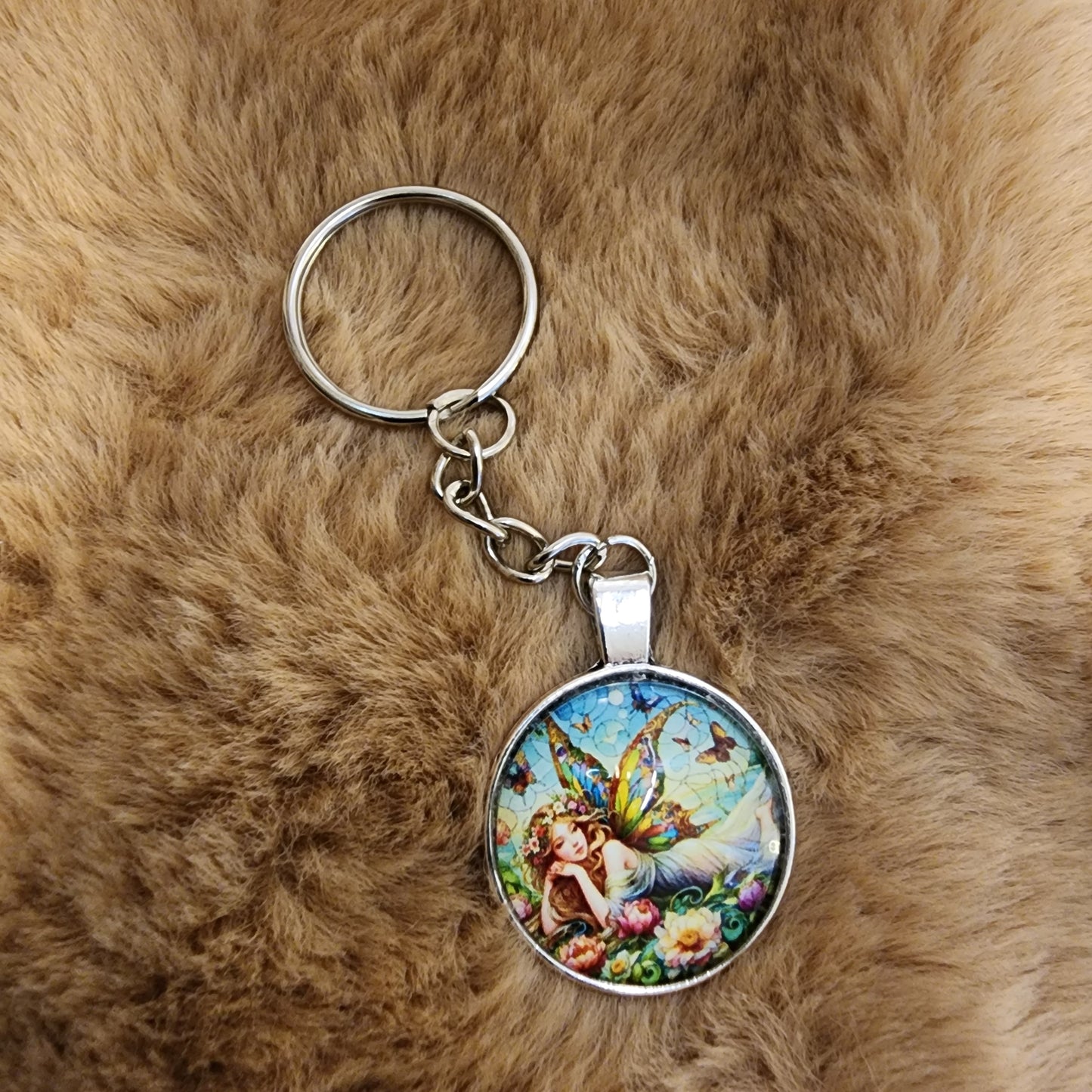 Glass Fairy Keychain
