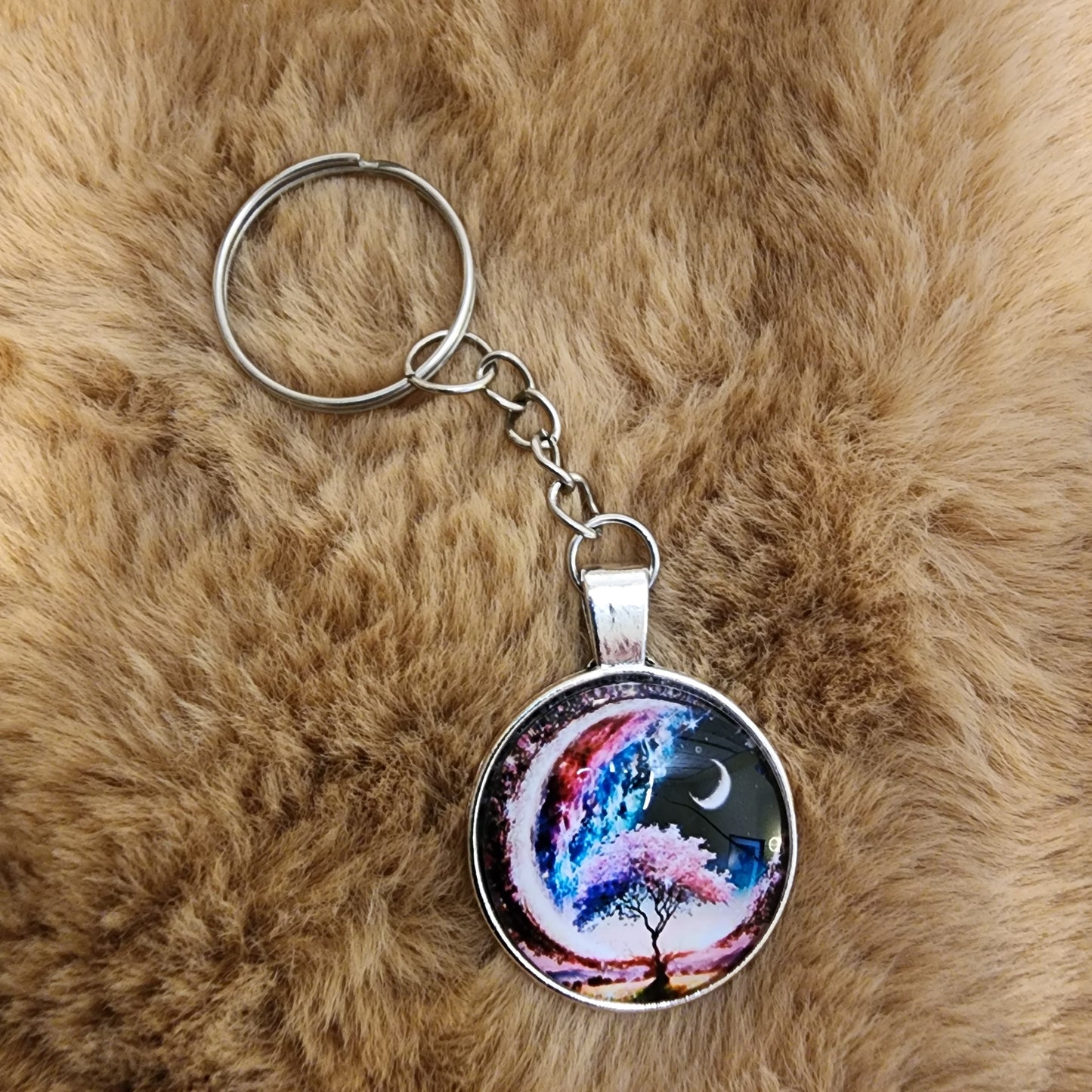 Glass Tree of Life Keychain