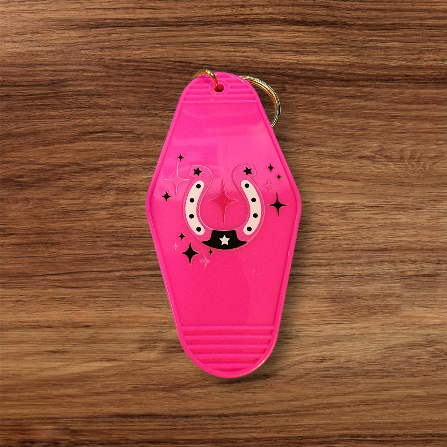 Western Theme Hotel Keychain