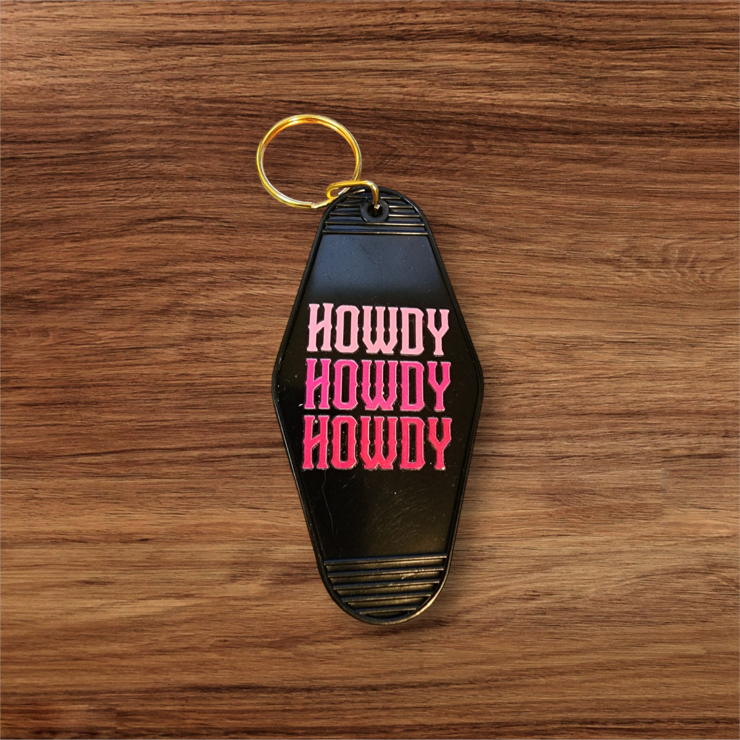Western Theme Hotel Keychain