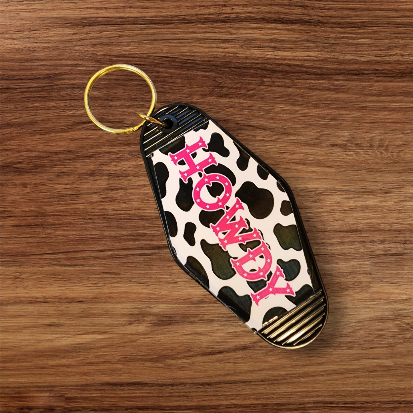 Western Theme Hotel Keychain