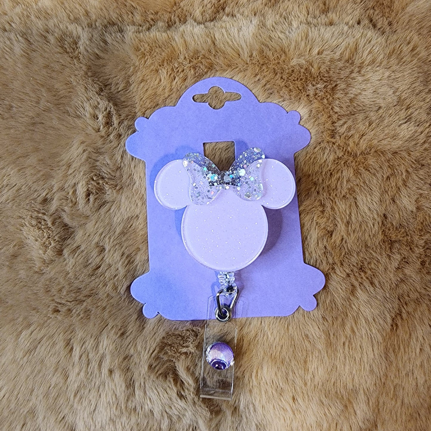 Light Purple Glitter Badge Reel