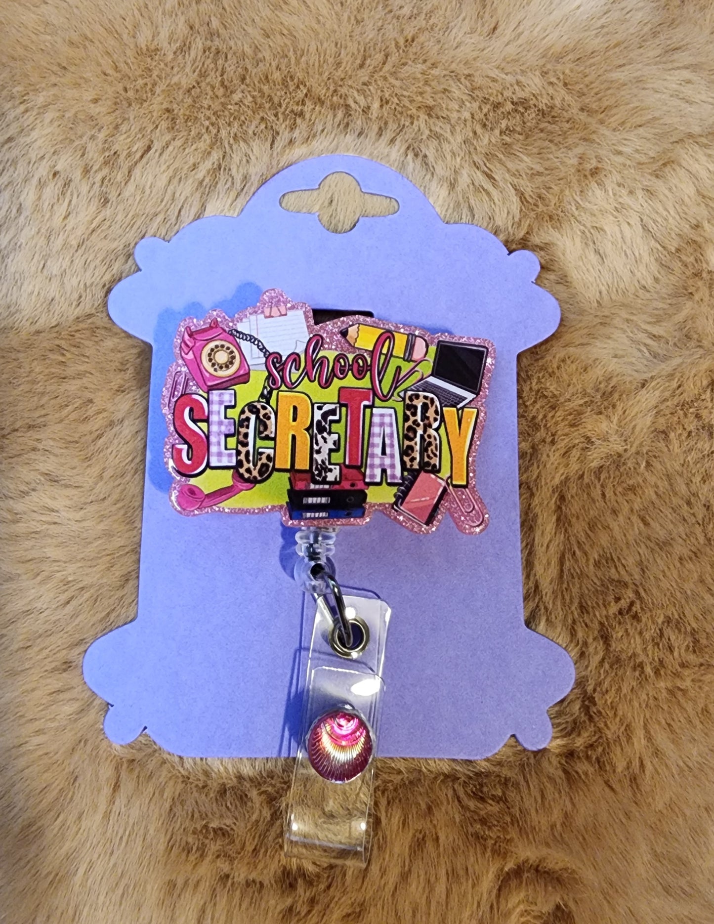 School Secretary Badge Reel