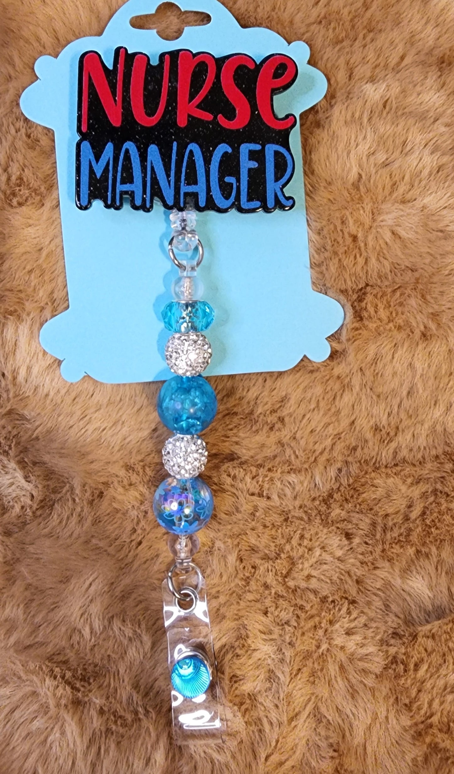 Nurse Manager Beaded Badge Reel