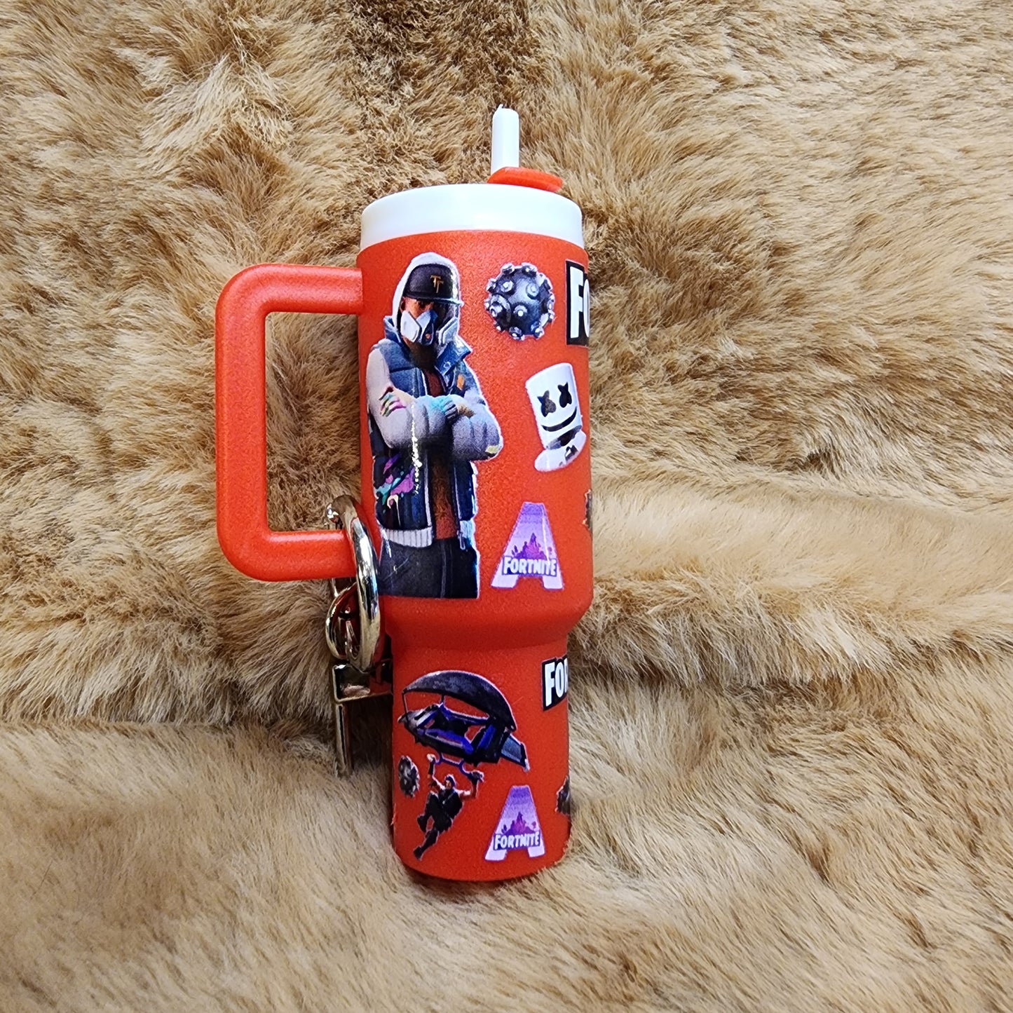 Video Game Theme Mini Tumbler Keychain