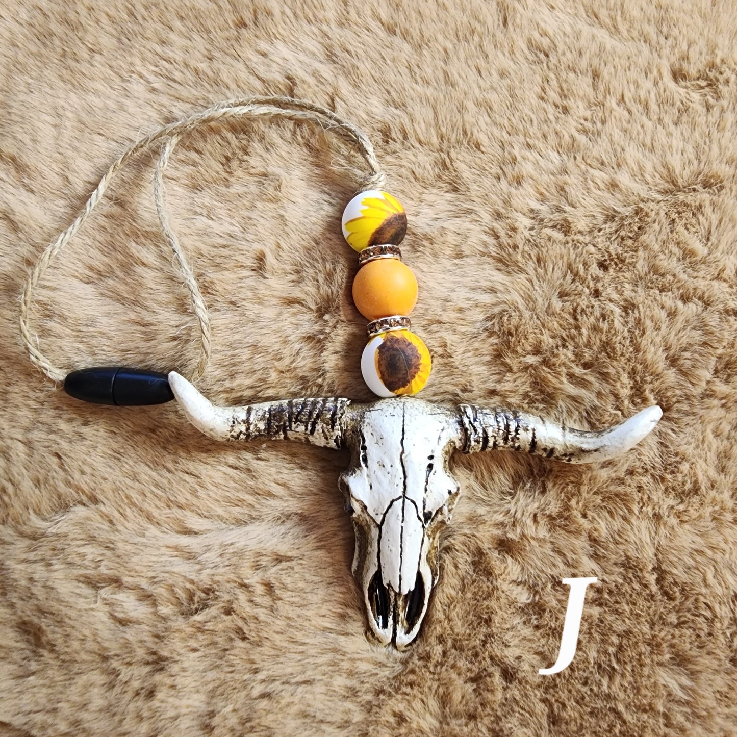 Rustic Bull Skull Car Charms