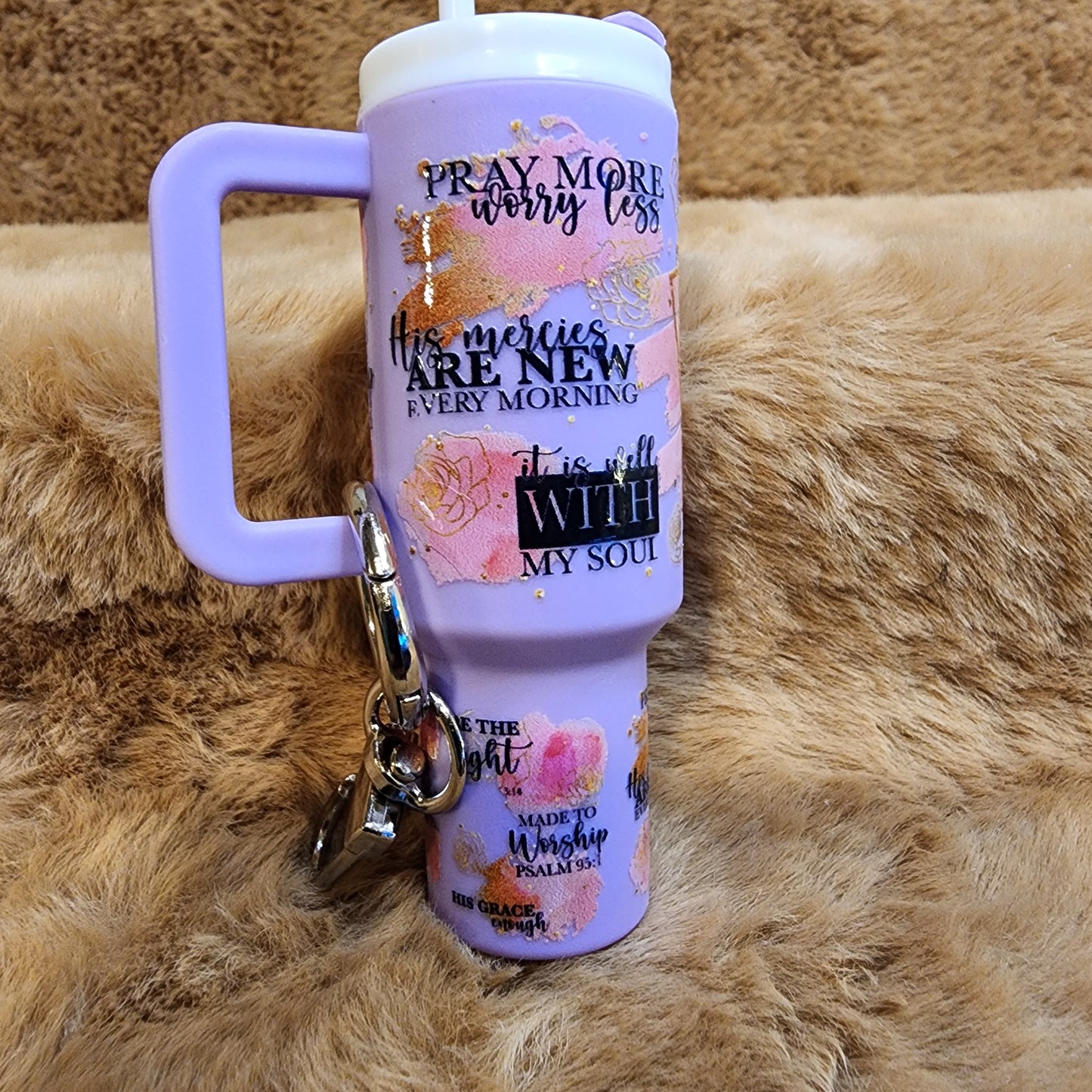 Walk By Faith Mini Tumbler Keychain