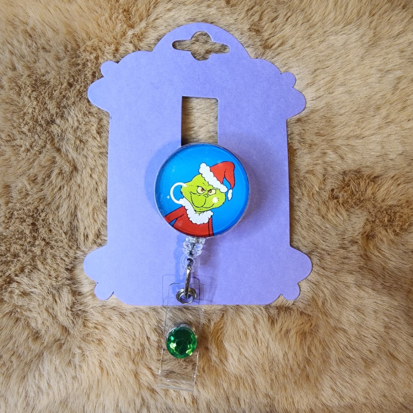 Green Guy Glass Badge Reel
