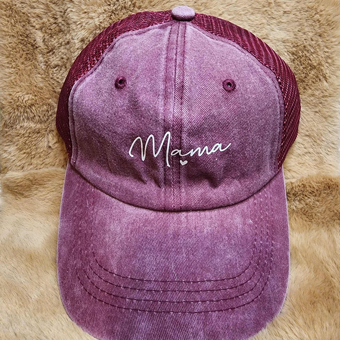 Mama Faded Wash Baseball Cap