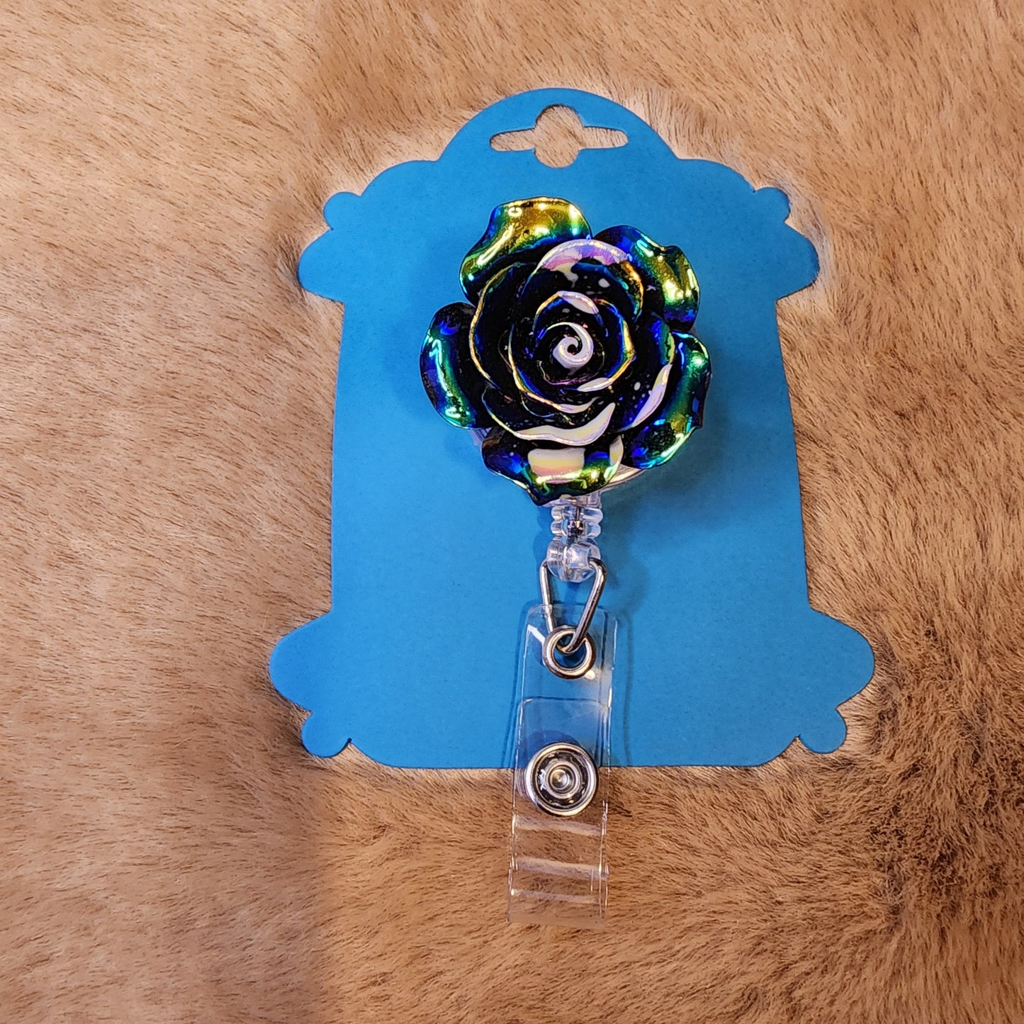 Two-Tone Chrome Rose Badge Reel