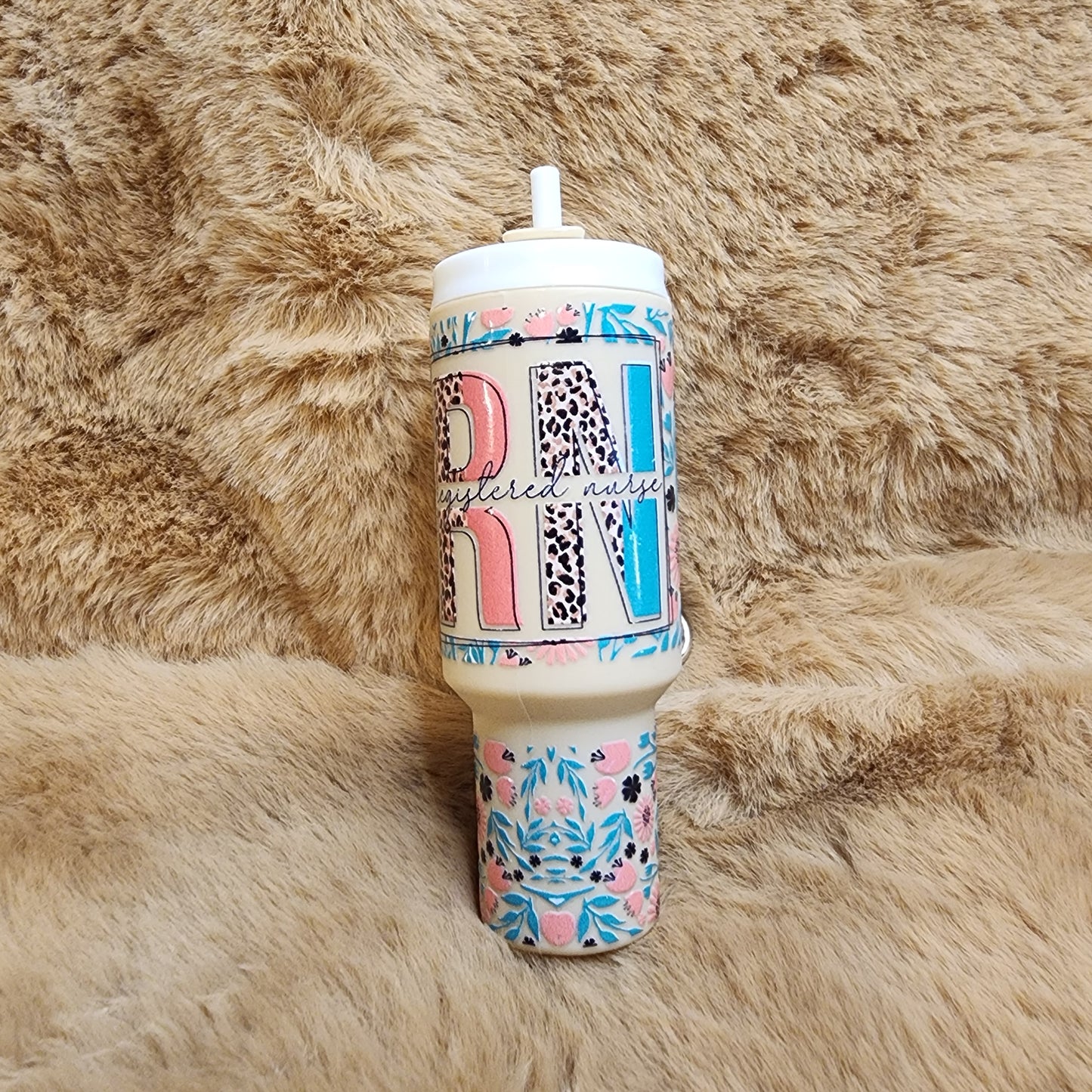 RN Nurse Mini Tumbler Keychain