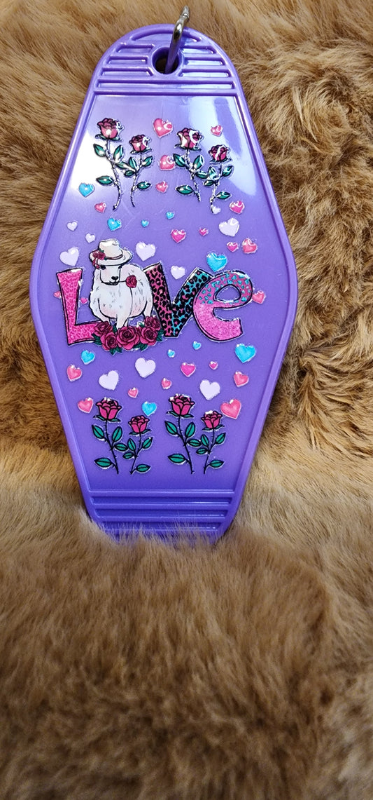 Animal Theme Valentine Hotel Keychain