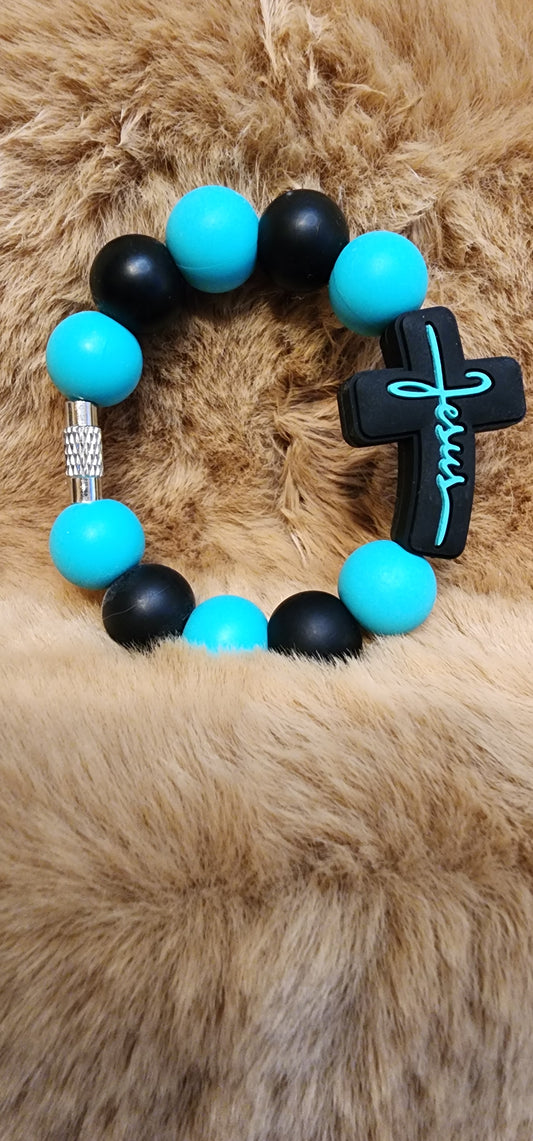 Jesus Cross Tumbler Charm