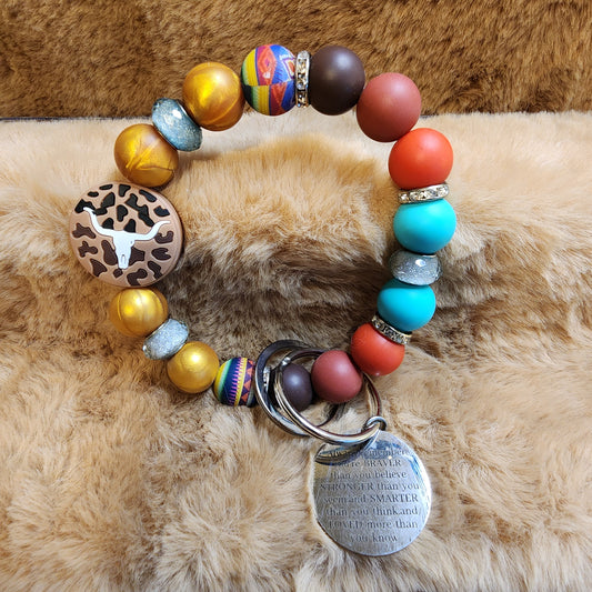 Western Theme Wristlet Keychain