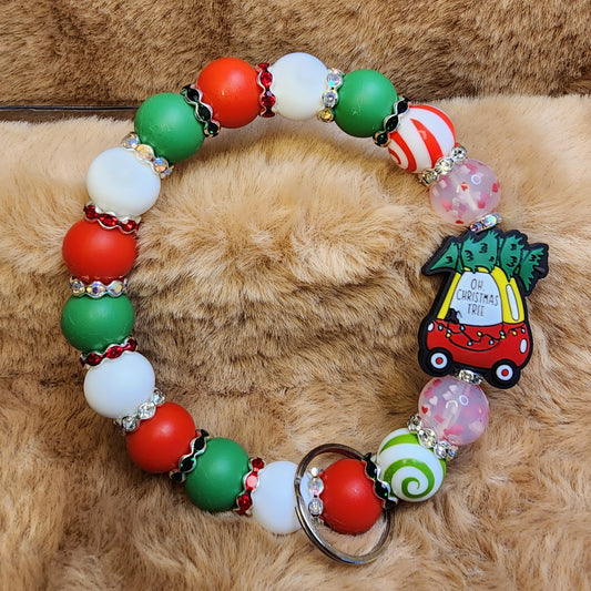 Christmas Wristlet Keychain