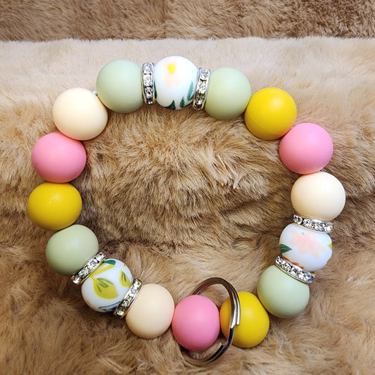 Spring Theme Wristlet Keychain