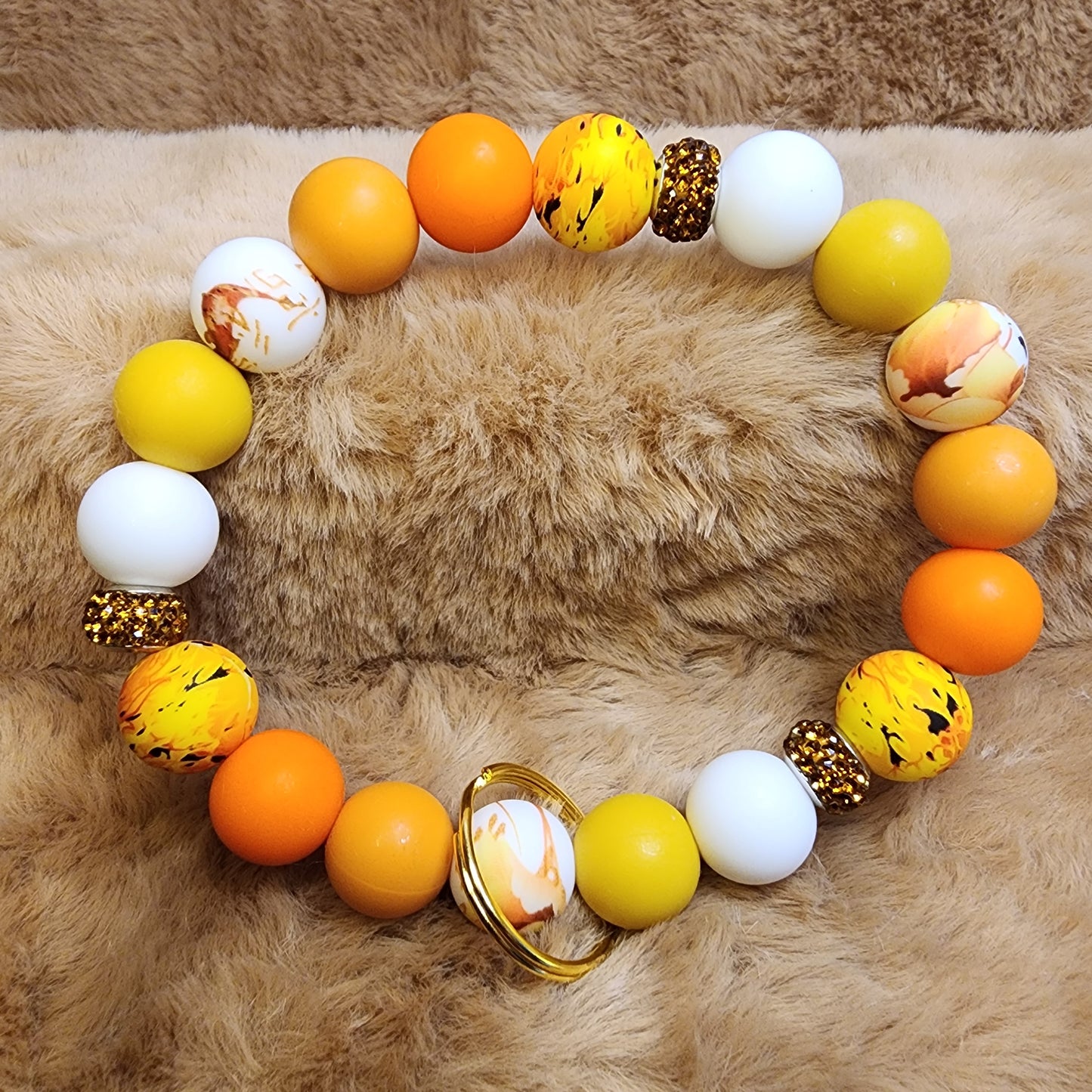 Sun Theme Wristlet Keychain