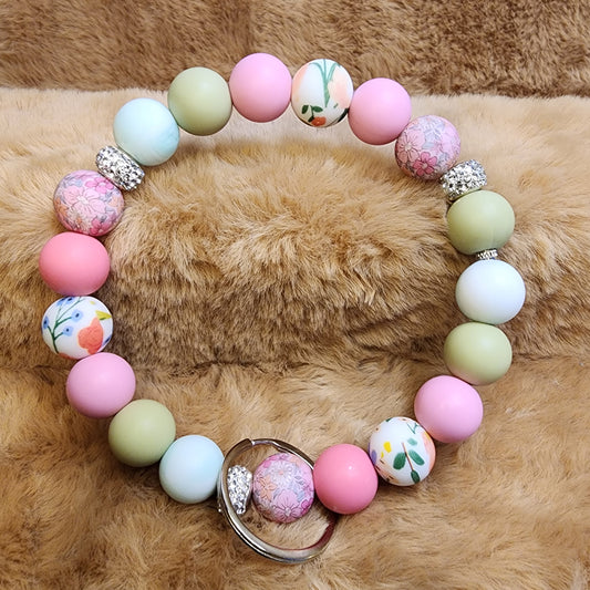Spring Theme Wristlet Keychain