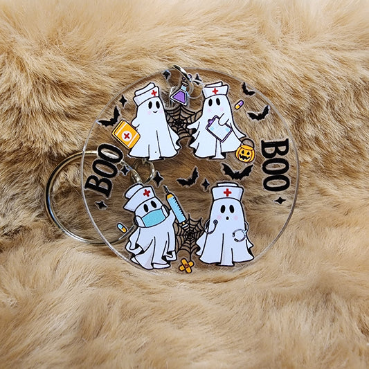 Ghost Nurse Acrylic Keychain