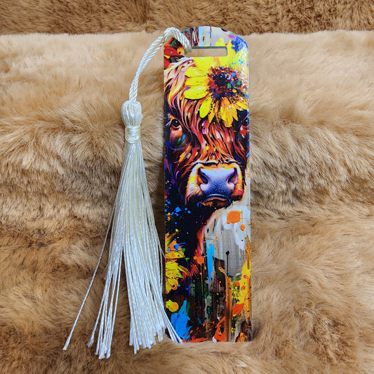 Highland Cow Acrylic Bookmark
