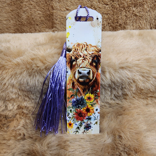 Highland Cow Acrylic Bookmark