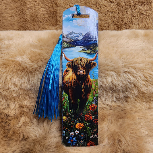 Highland Cow Acrylic Bookmark