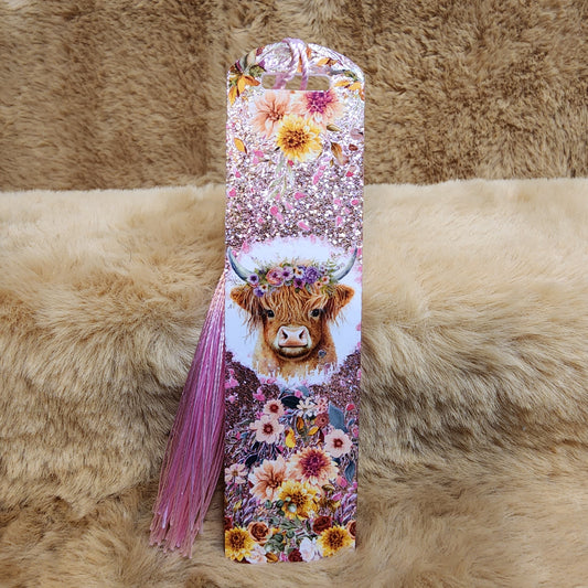 Highland Cow Acrylic Bookmark