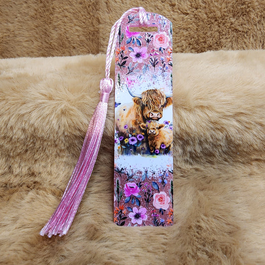 Highland Cow Acrylic Bookmark