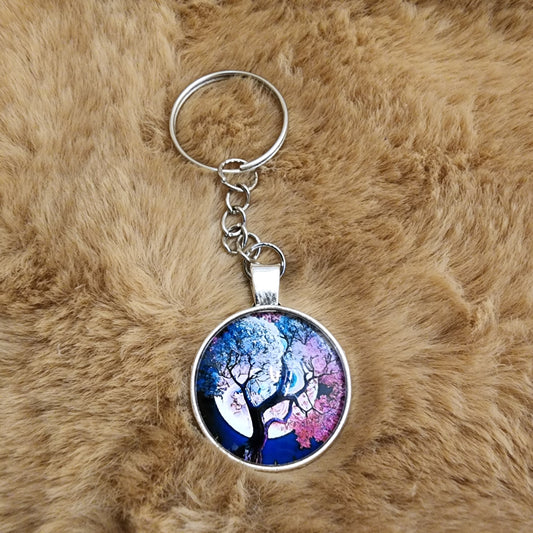 Glass Tree of Life Keychain