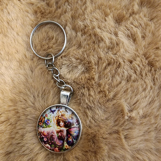 Glass Fairy Keychain