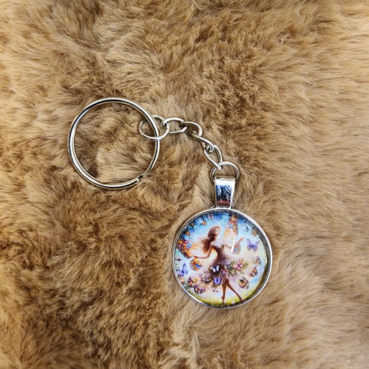 Glass Fairy Keychain
