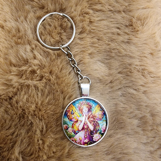 Glass Fairy Keychain
