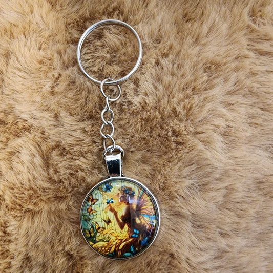 Glass Fairy Keychain