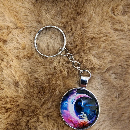 Glass Tree of Life Keychain