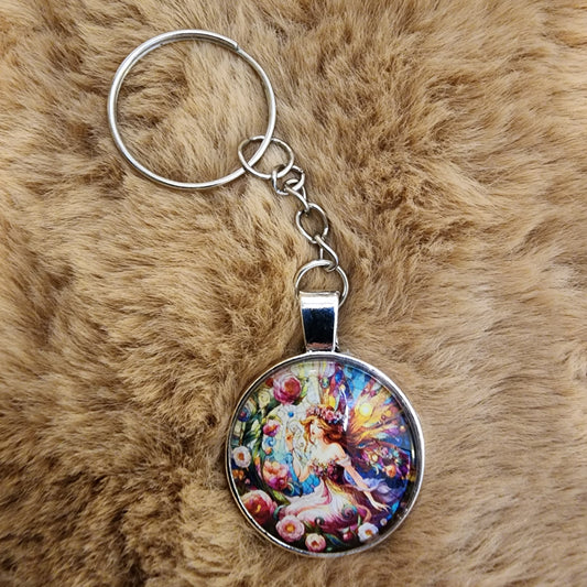 Glass Fairy Keychain