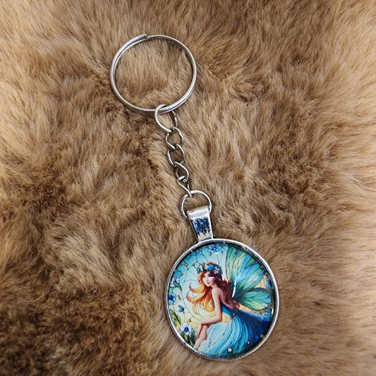 Glass Fairy Keychain