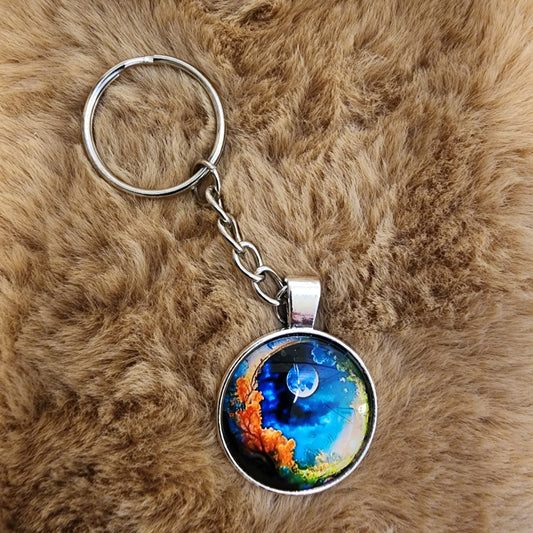 Glass Tree of Life Keychain