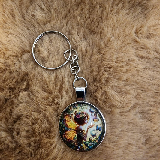 Glass Fairy Keychain