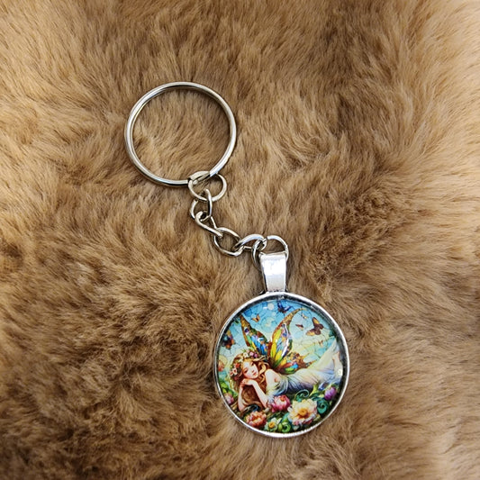 Glass Fairy Keychain