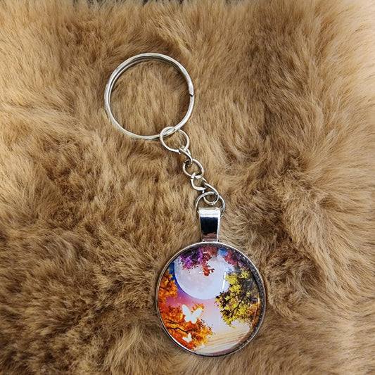 Glass Tree of Life Keychain