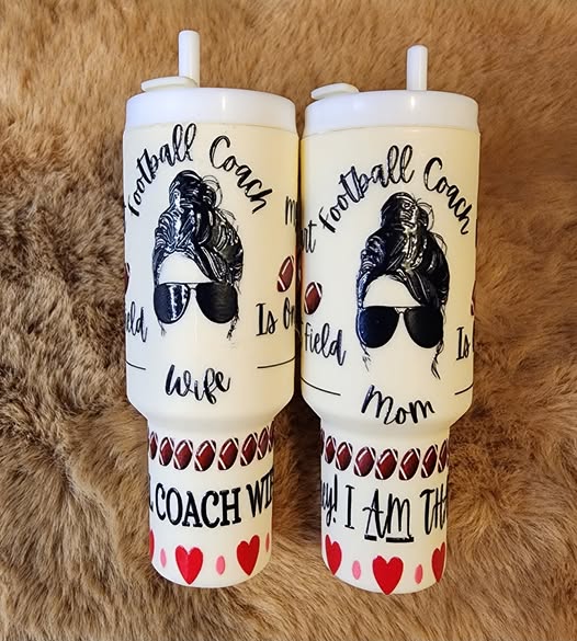 Football Coach Mom Mini Tumbler Keychain