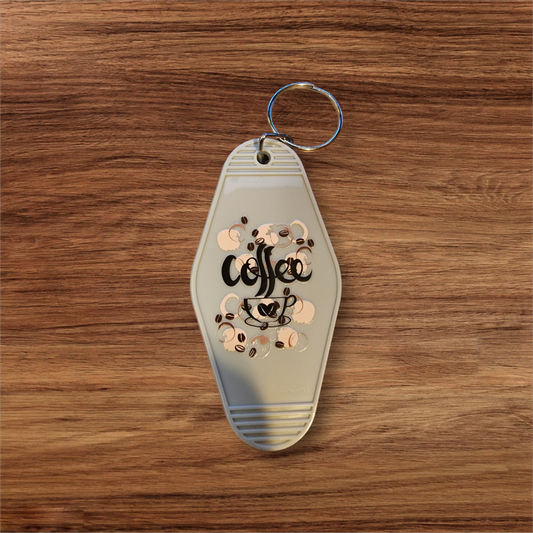 Coffee Theme Hotel Keychain