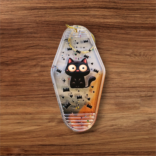 Black Cat Hotel Keychain