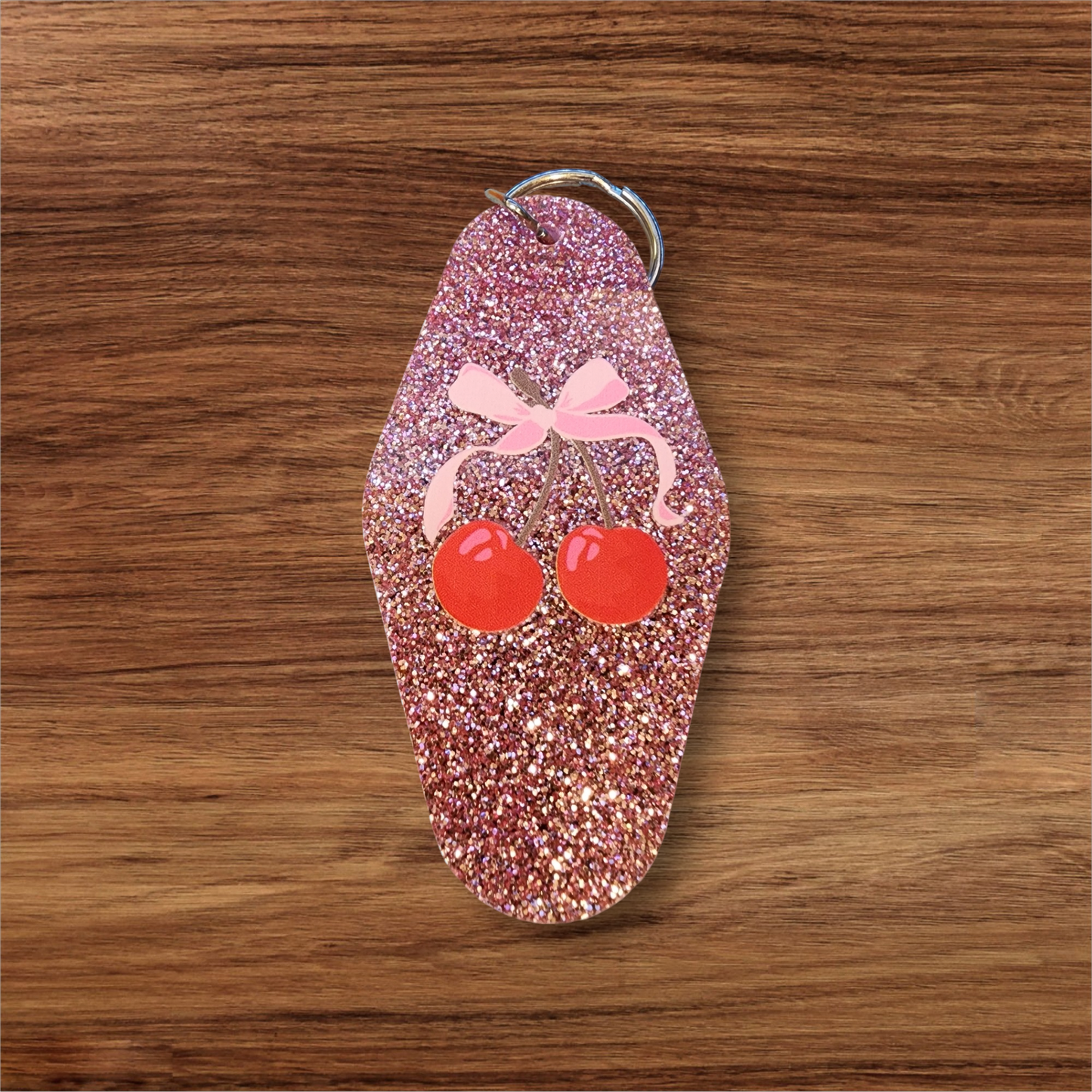 Cherries & Bow Hotel Keychain
