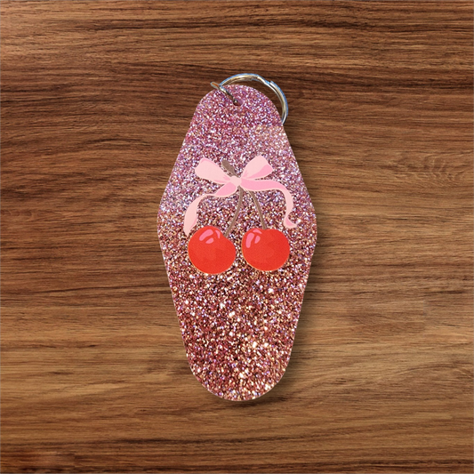 Cherries & Bow Hotel Keychain